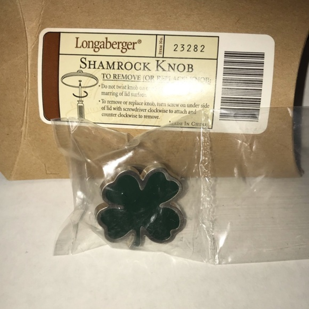 Longaberger Shamrock Knob